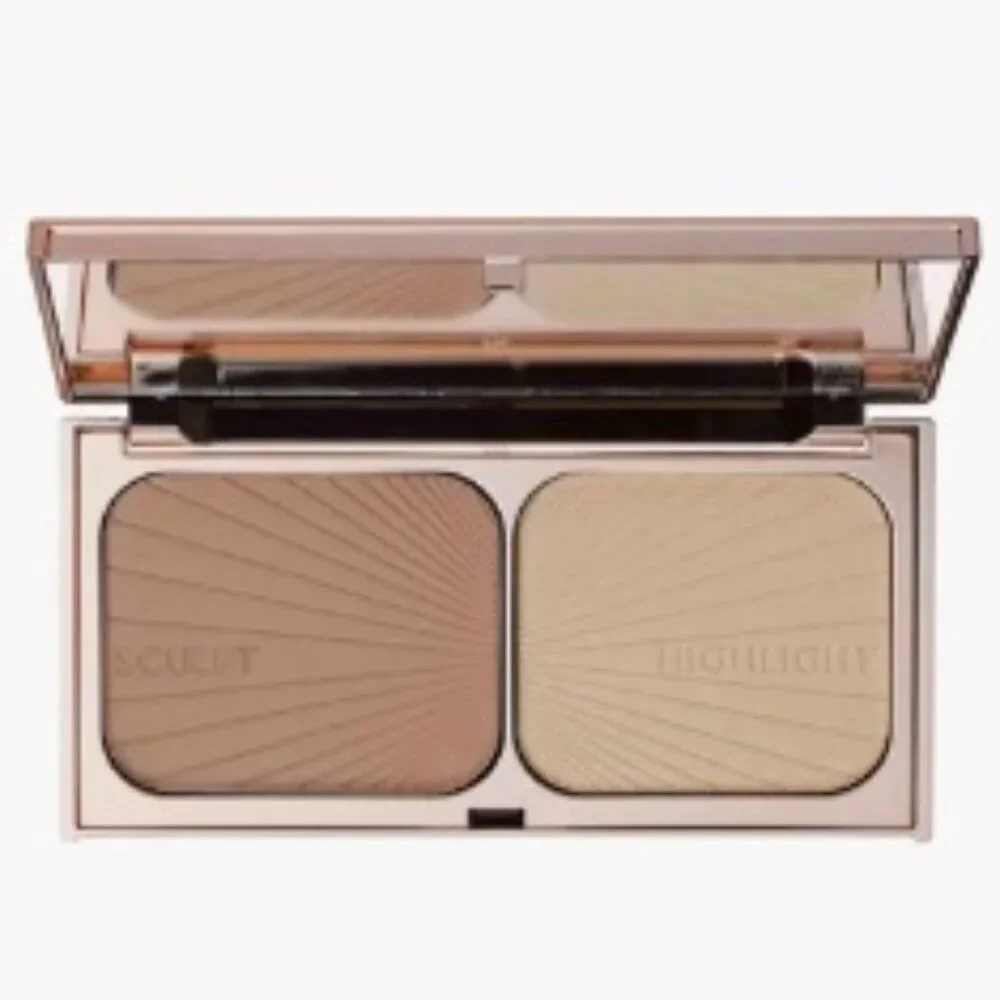 Charlotte Tilbury Beauty Set-Brush & Filmstar Bronze Glow Palette-2pc-BOXED-NEW